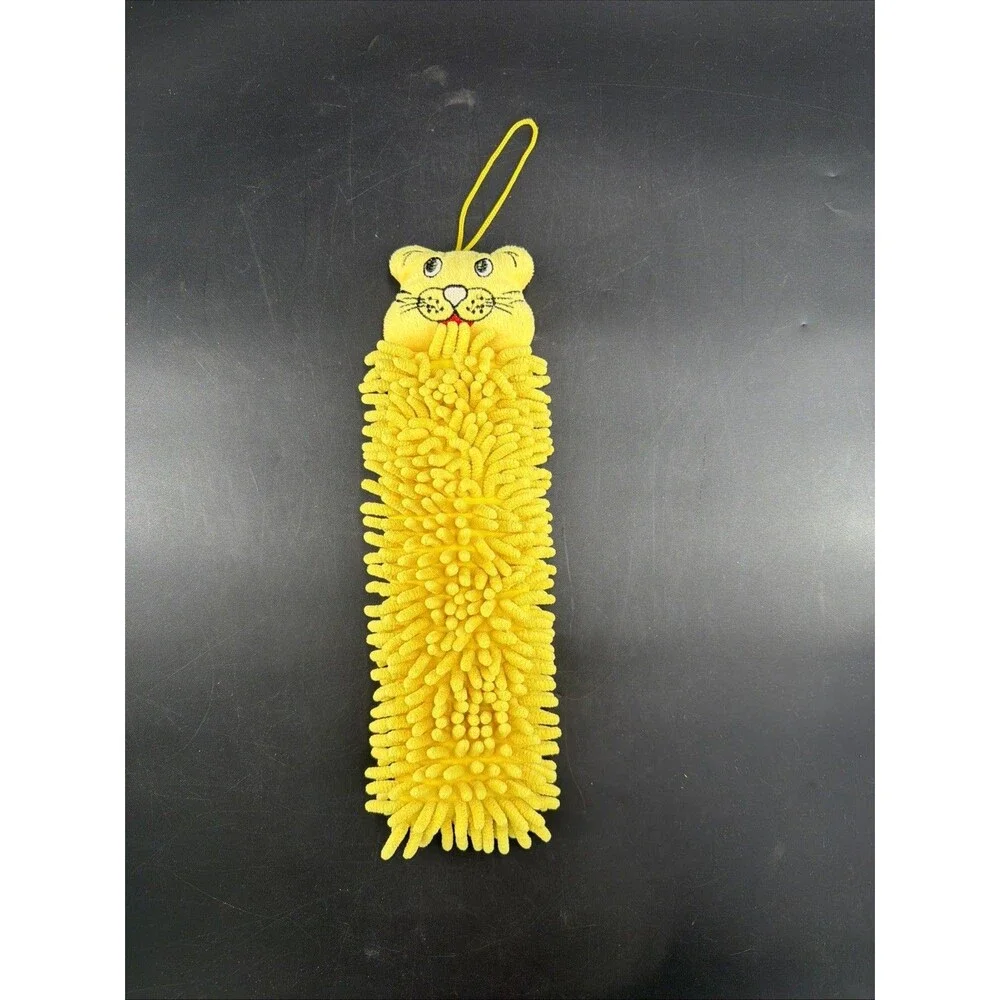 Norwex Kids Pet to Dry Hand Towel/Chenille Microfiber Yellow Tiger